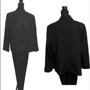 18W Le Suit Black Pant Suit